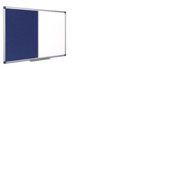 Bi-Office Combi Drywipe/Blue Felt Board 600 x 400mm