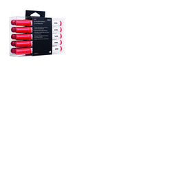 Bi-Office Box of 10 Drywipe Markers Red