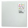 NAGA Magnetic Glass Noticeboard WHITE 35 x 35cm
