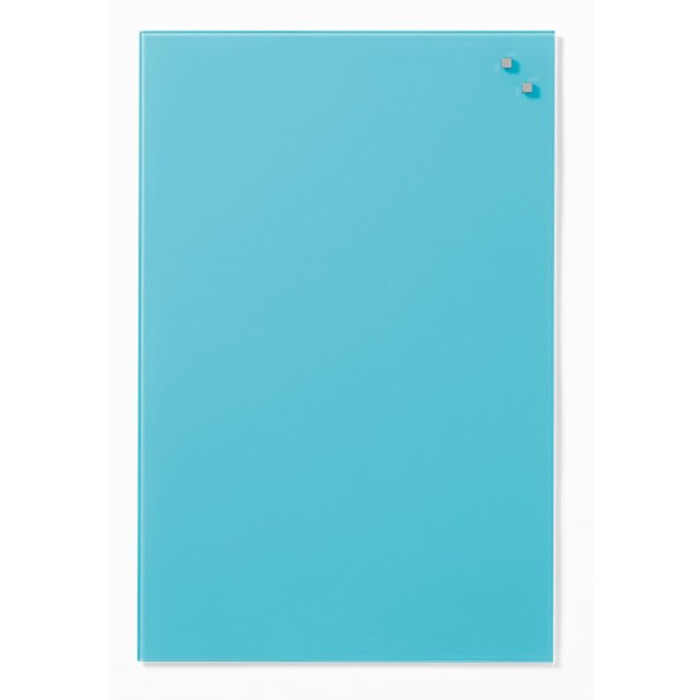 NAGA Magnetic Glass Noticeboard TURQUOISE 40 x 60cm