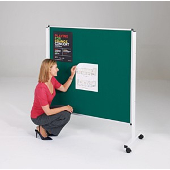 Height Adjustable Felt Mobile Noticeboard