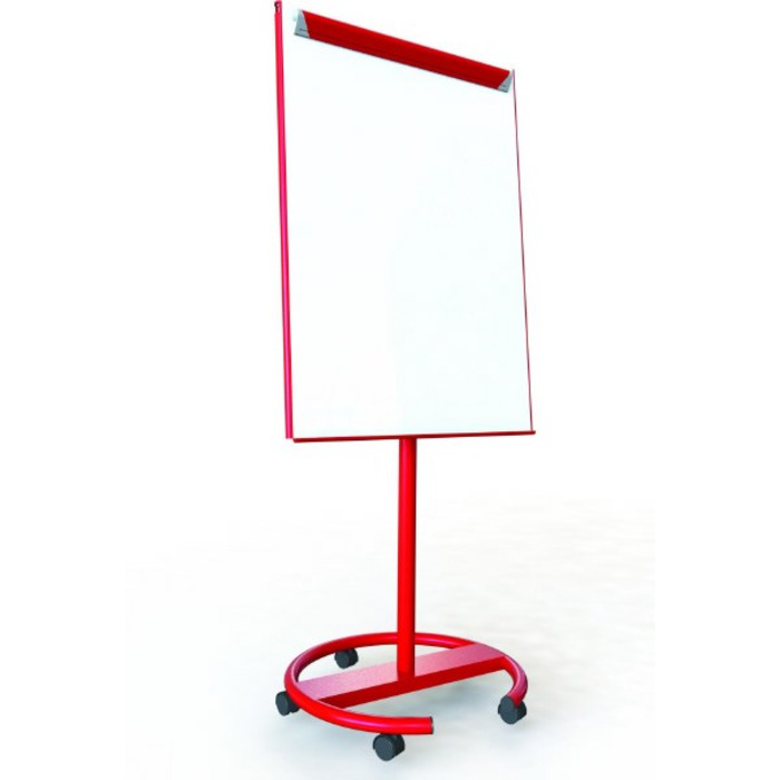 Ultramate Mobile Magnetic Flipchart Easel Red Frame
