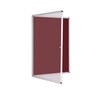 Internal Felt Tamperproof Noticeboard 600x450mm Burgundy