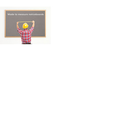 Made to Measure Felt Noticeboard Up to 1200x900mm Grey Fabric Oak Frame