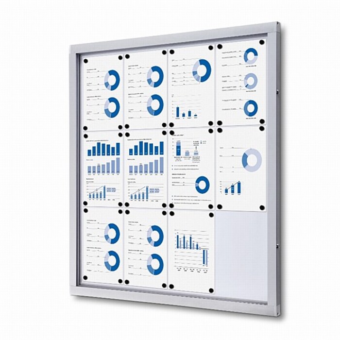 Indoor/Outdoor Lockable Whiteboard