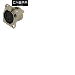 XLR Panel Socket Female 3 Pin - Universal "D" Size Fitting