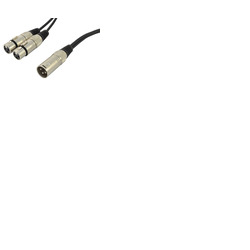 XLR Male To Two XLR Female Splitter Cable - Lead Length