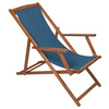 FSC® 100% Certified Eucalyptus Wooden Deck Chair Teal