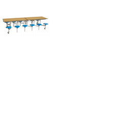 12 Seat Rectangular Mobile Folding Table