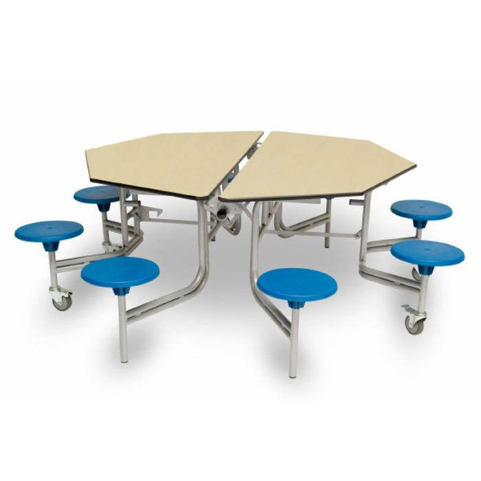 8 Seat Octagonal Mobile Folding Tables