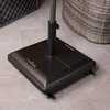 Square Concrete Parasol Base with Wheels