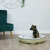 Small Linen Soft Pet Bed Taupe