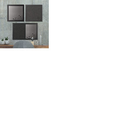 Bi-Office Black Shadow Message Boards Set