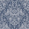 Harlen Woodland Damask Wallpaper Navy World of Wallpaper 50340