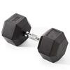 York Fitness 25kg Rubber Hex Dumbbell