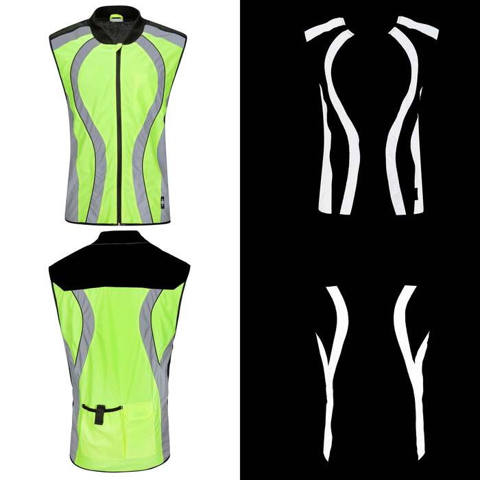 BTR High Visibility & Reflective Cycling, Running, Riding Gilet. Seconds
