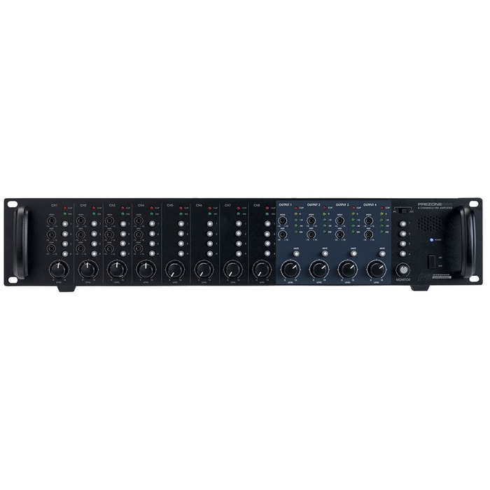 Installation Mixer with 8 Channels & 4 Zone Outputs