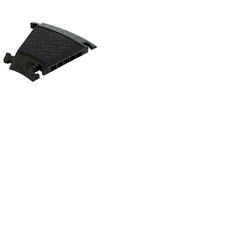 5 Channel Cable Ramp 30 Degree Corner - Black Lid