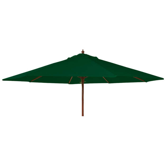 Alexander Rose 2. 7m Hardwood Round Garden Parasol - Green