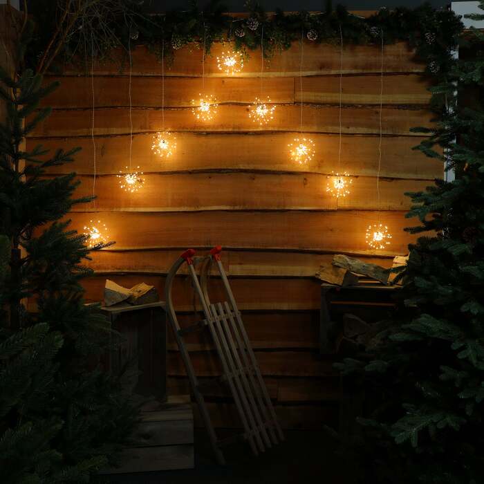Noma Christmas 9 Firework LED Hanging Light Curtain