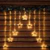 Noma Christmas Warm White 300 Micro LED Star Curtain with Silver Wire