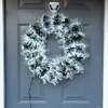 Christmas Wreath with White Tips and White Fibre Optics