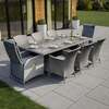 Bracken Outdoors Dakota 8 Seat Rectangular Rattan Garden Furniture Set with Armchairs and Recliners