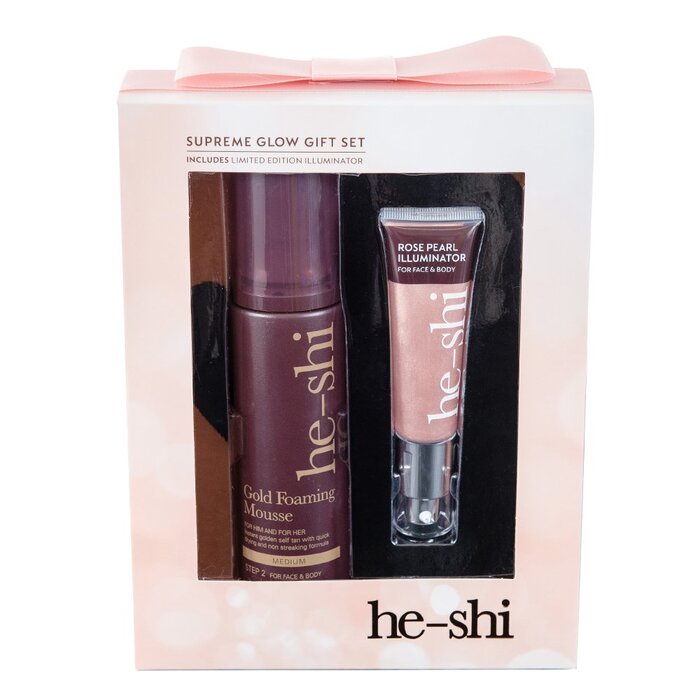 He-Shi Supreme Glow Gift Set (Gold Mousse & Illuminator)