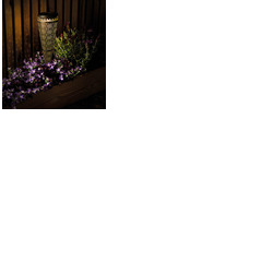 Solar Powered LED Garden Torch Light with Flower Pattern- Pack of 13