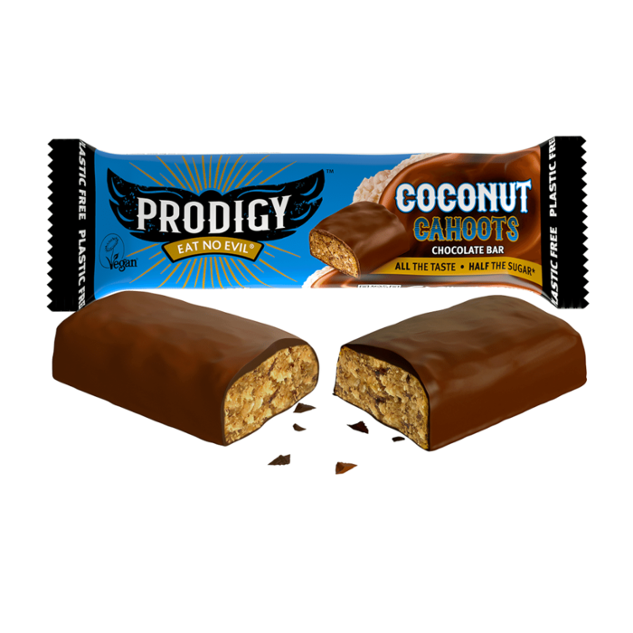 Prodigy Low Sugar Vegan Chocolate Bars, Coconut Cahoots