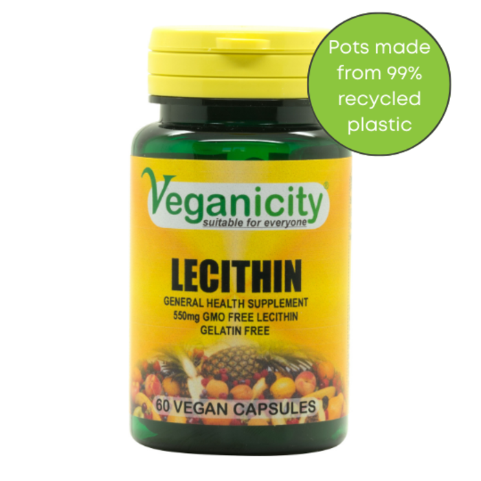 Vegan Lecithin 550mg Capsules | Vegan Supplement Store