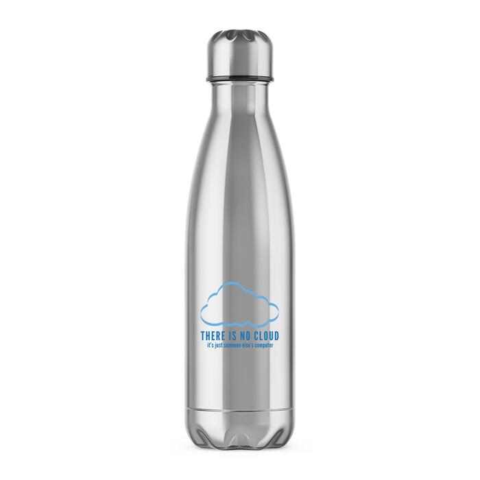 There Is No Cloud Water Bottle - Silver, One
