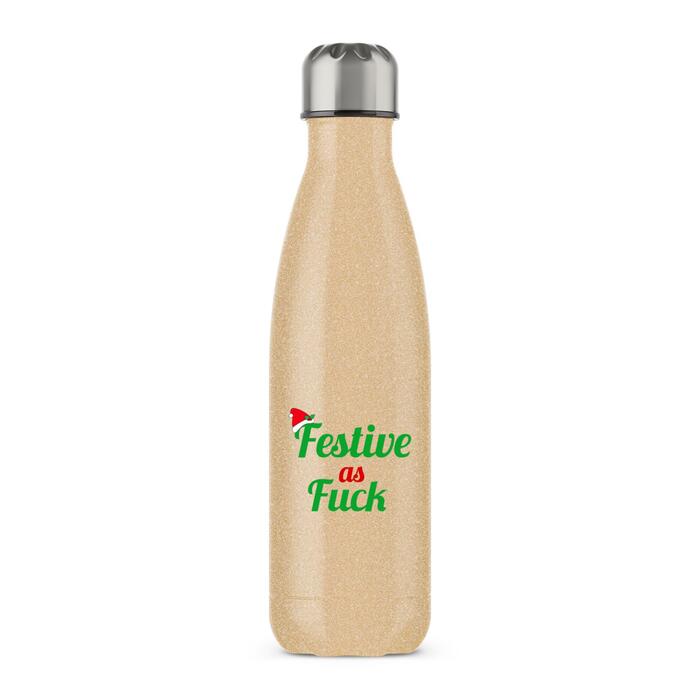 Festive As Fuck Water Bottle