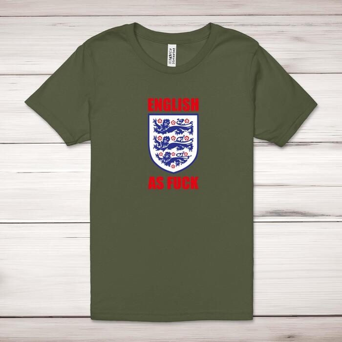 English As Fuck Three Lions Adult T