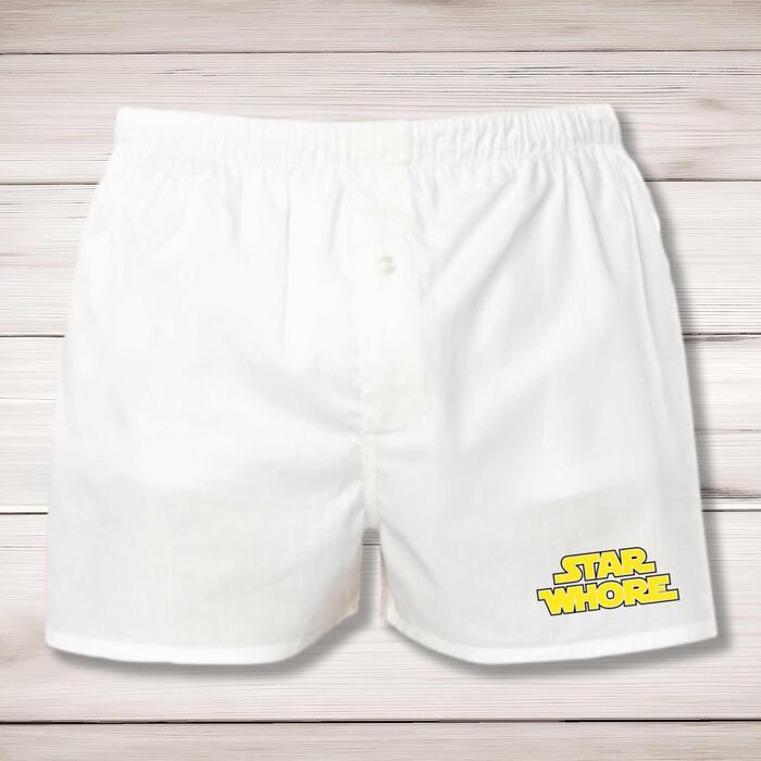Star Whore Men's Boxers - White, 2XL