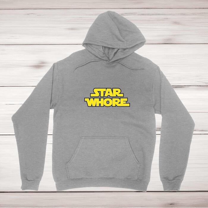 Star Whore Hoodie - Grey, Extra Large