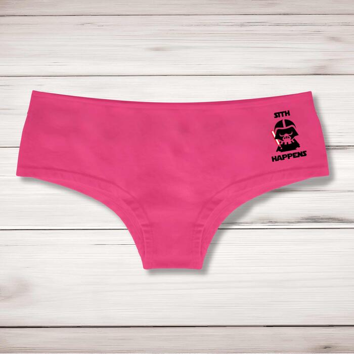 Sith Happens Ladies Shortie - Pink, Medium