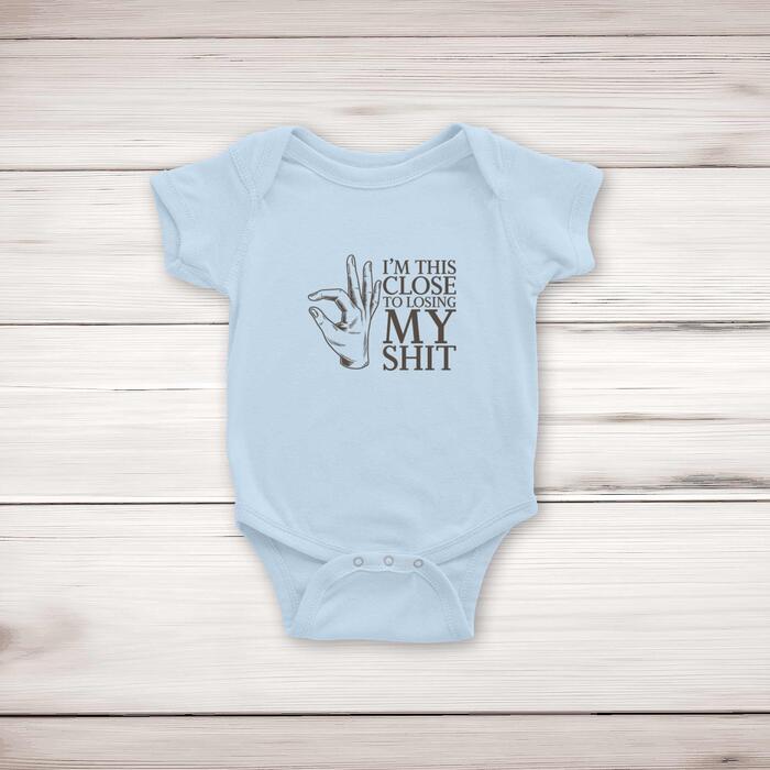 Losing My Shit Babygrow - Blue, 0-3 Months