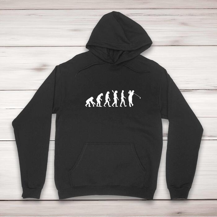 Evolution Of A Golfer Hoodie - Black, Large