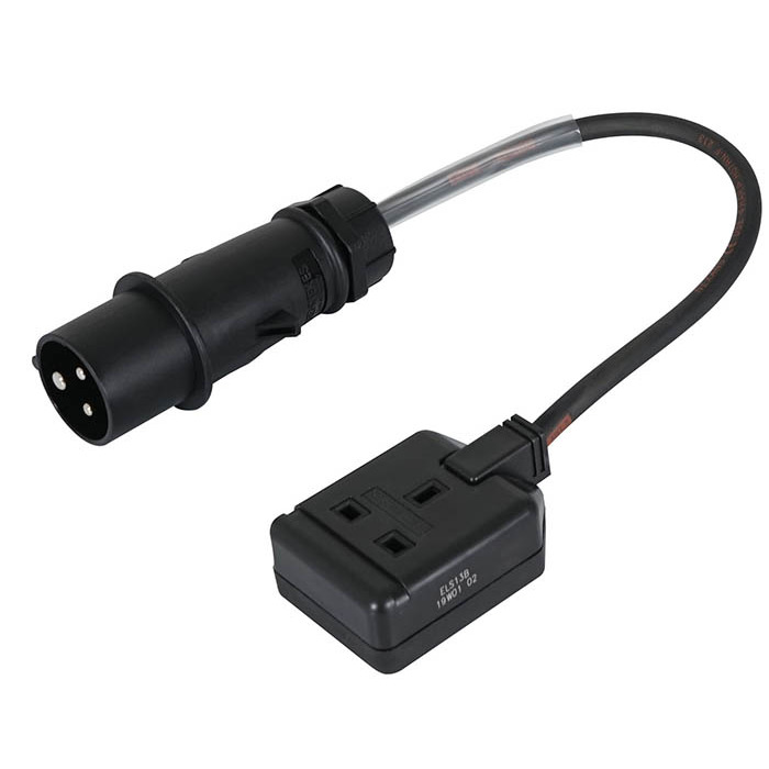 16A Mennekes Plug to 13A Socket with Titanex Rubber Cable