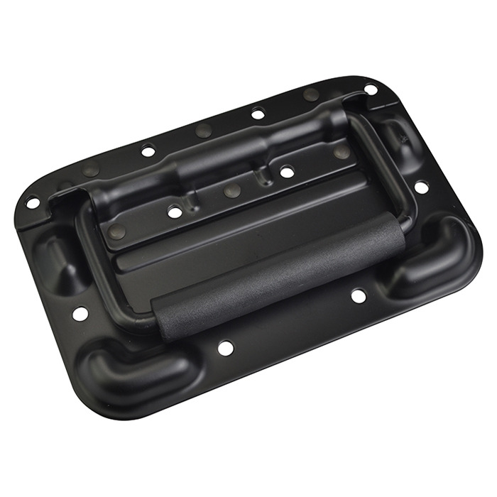 Sprung Cabinet Handle Surface Mounting Metal With Black Finish