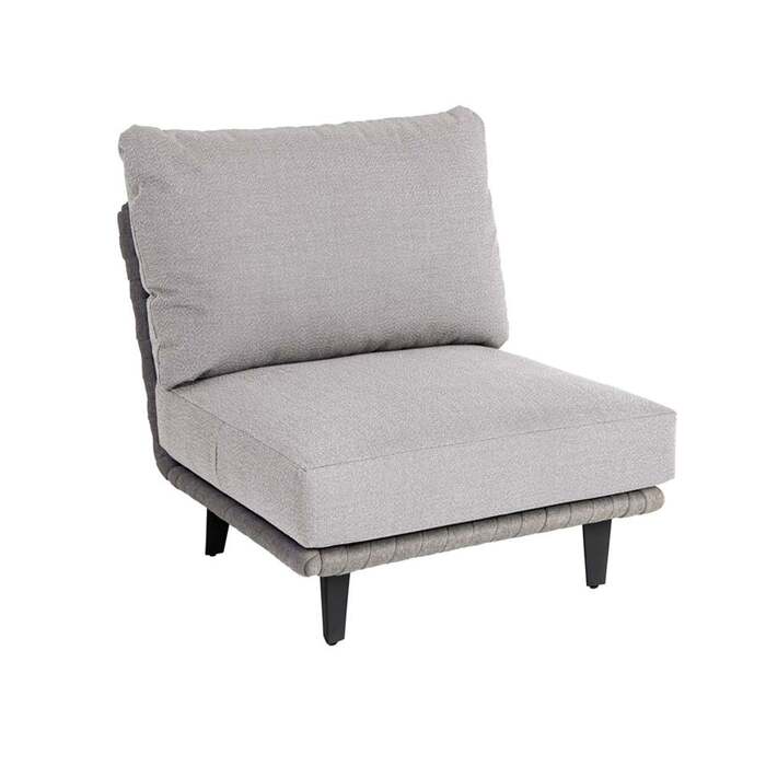 Alexander Rose Outdoor Cordial Luxe Light Grey Mid Module with Cushion, Niebla