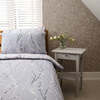 2. 5 Tog Duvet 100% Cotton Grey Floral Duvet Cover Set & Pillow
