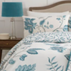 Polycotton Floral Teal Breeze