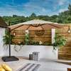 Bracken Outdoors Milan Sand 3. 5m Round Cantilever Parasol