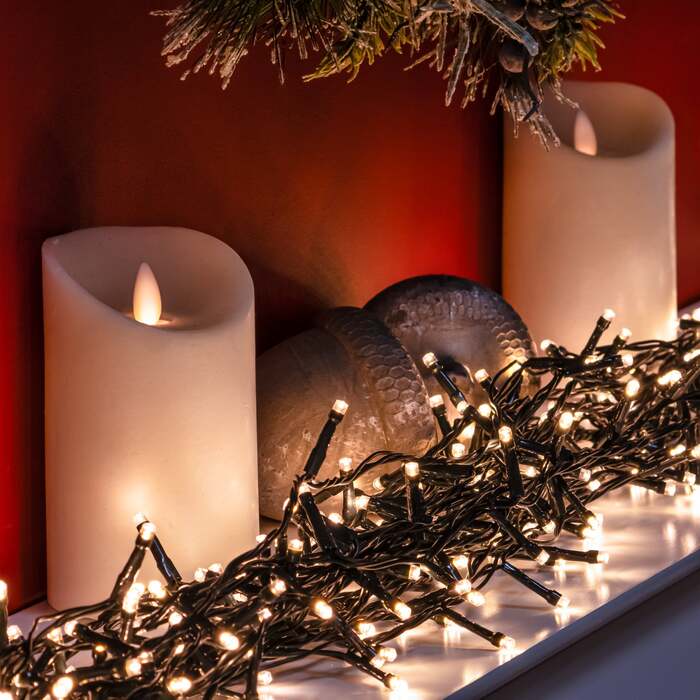 Ultra Bright Warm White LED Multi-Function Christmas Lights - 1000