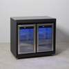 Draco Grills Fusion Outdoor Black Double Fridge Cabinet with Sintered Stone Top 120L