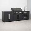 Draco Grills Fusion 6 Burner Black Outdoor Kitchen with Modular Sink and Double Cupboard, Mid February 2026