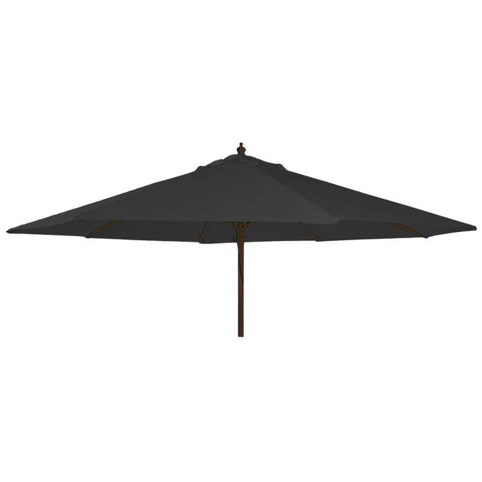 Alexander Rose 2. 7m Hardwood Round Garden Parasol - Charcoal