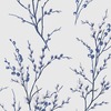Laura Ashley Pussy Willow Wallpaper Off White / Midnight 113360